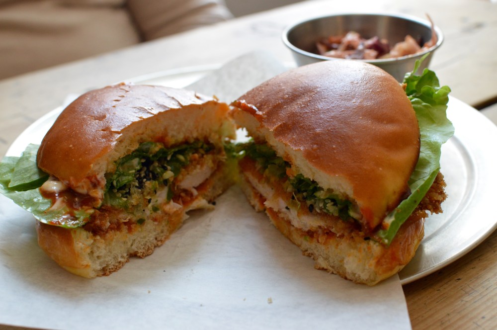 Korean Fried Chicken sandwich - Flat White Kitchen Durham