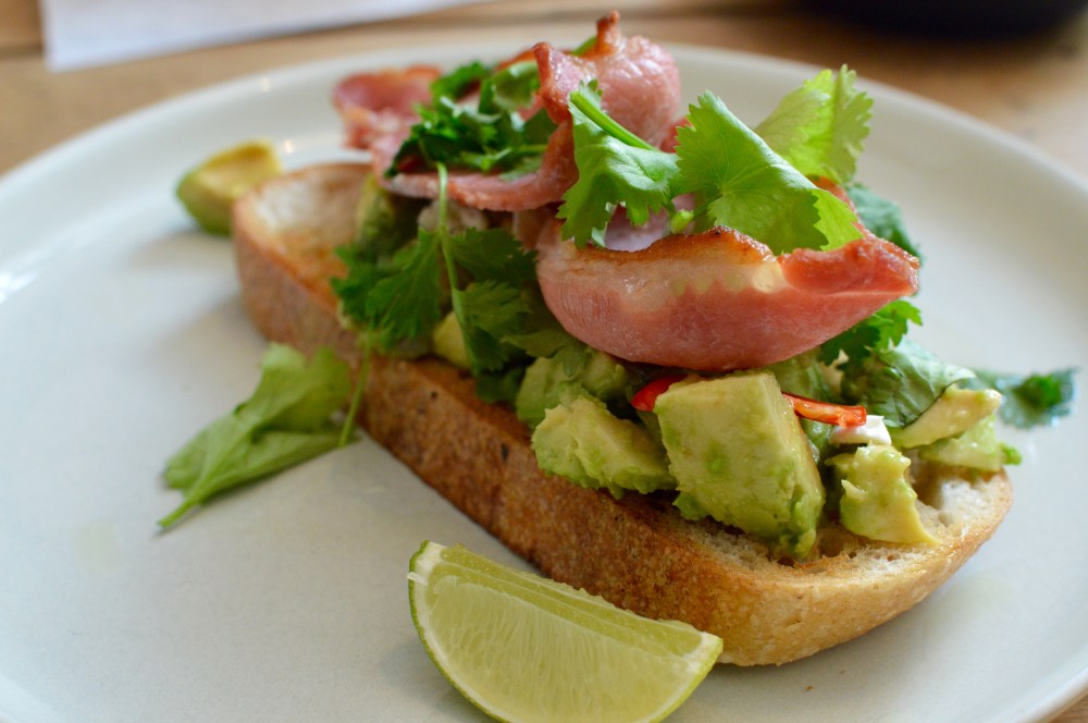 Avocado on Sourdough Toast, Chilli, Feta and Coriander - Flat White Kitchen Durham